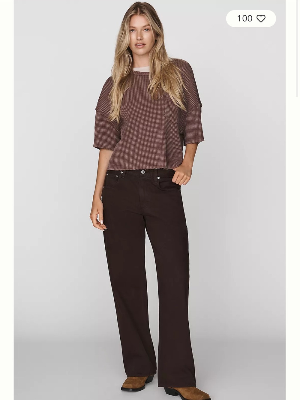 Citizens of Humanity - Lindz Low Rise Easy Straight in Vintage Brown NWOT